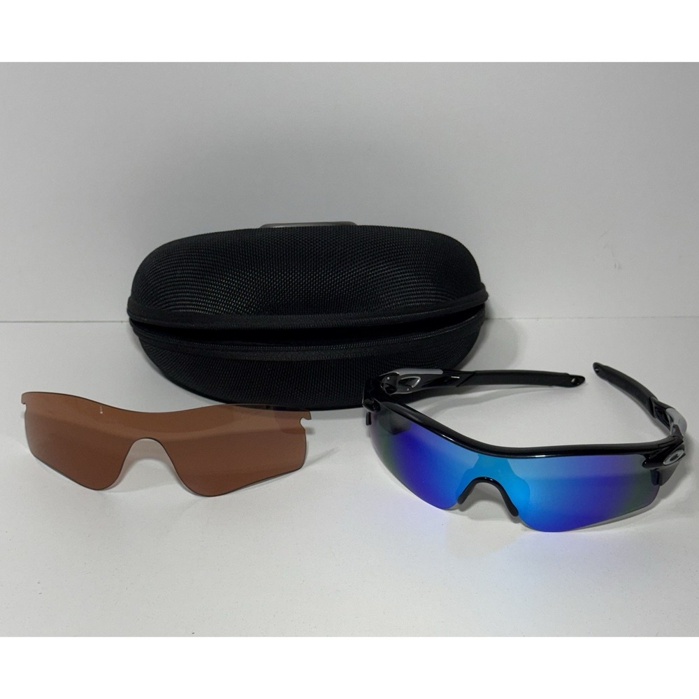 Oakley‎ Radar Lock Polarized Sunglasses 009181 With Xtra Lens With Case
